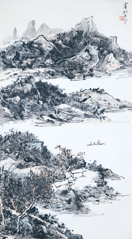 黃賓虹  山水立軸	83*47cm
